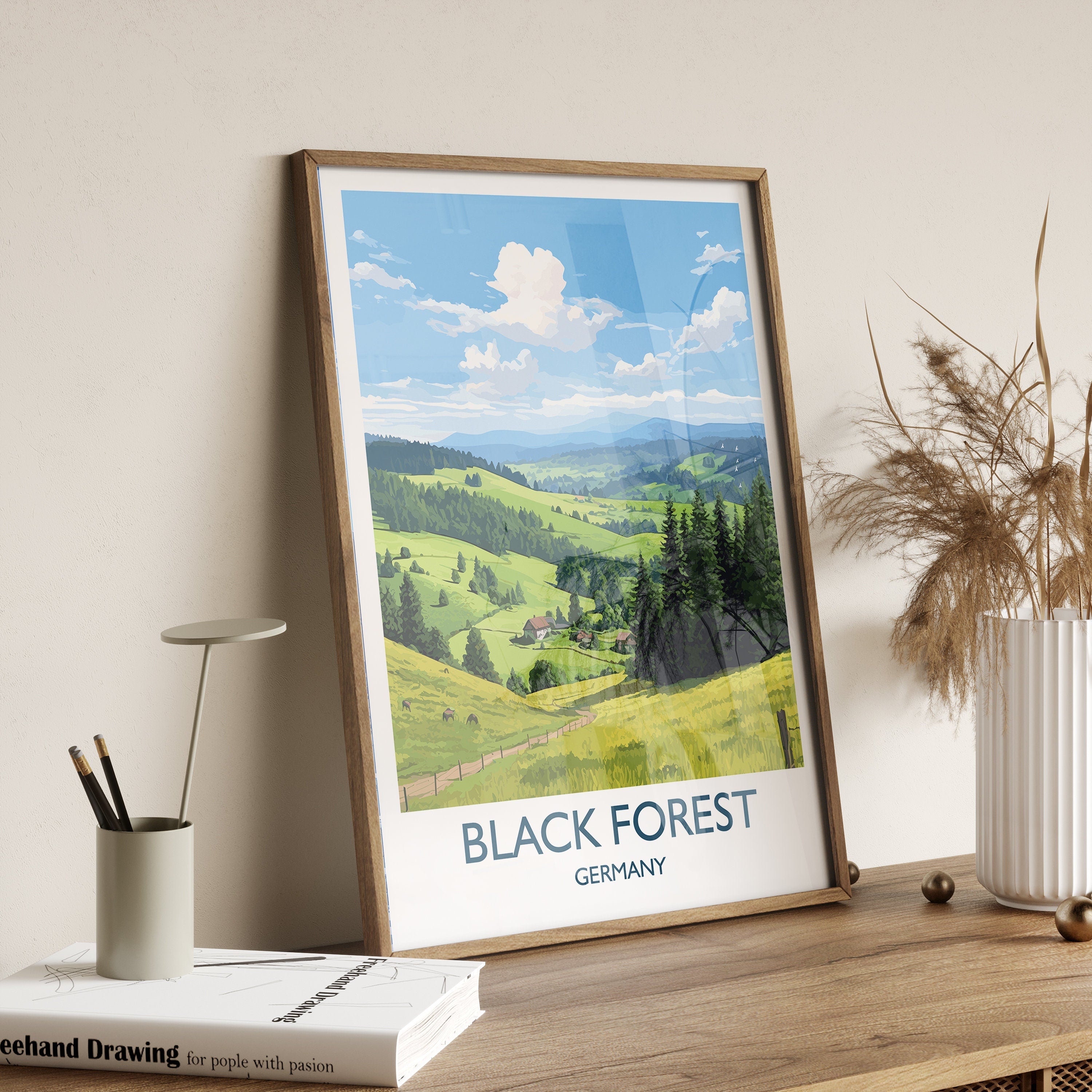 Black Forest Travel Print, Travel Poster of Black Forest , Black ForestGift,Germany Art Gift,Wall Art Print NQ Media Designs