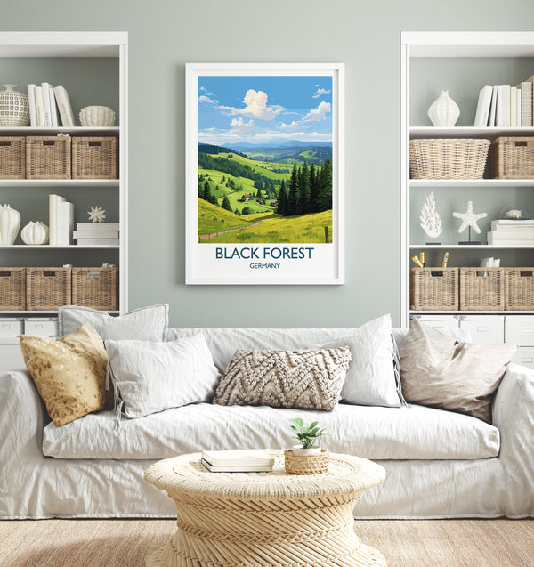 Black Forest Travel Print, Travel Poster of Black Forest , Black ForestGift,Germany Art Gift,Wall Art Print