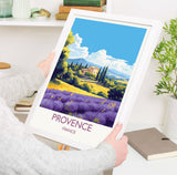 Provence Print, Travel Poster of Provence, France, Provence Gift, France Wall Art, Travel Gift NQ Media Designs