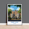 Park Lane Travel Poster, Travel Print of Park Lane, London Poster, Park Lane Gift, Park Lane Art, London Art UK Travel Gift