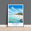 Key West Travel Print, Travel Poster of Key West , Key West Gift,Florida Art Gift,USA Wall Art Print NQ Media Designs