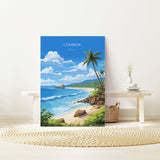 Lombok Print, Travel Poster of Lombok, Indonesia, Lombok Gift, Indonesia Art Gift, Travel Gift, Wall Art Print NQ Media Designs