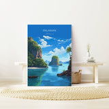 Palawan Travel Print, Travel Poster of Palawan, PalawanGift,Philippines Art Gift,Wall Art Print NQ Media Designs