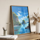 Palawan Travel Print, Travel Poster of Palawan, PalawanGift,Philippines Art Gift,Wall Art Print NQ Media Designs
