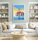 Rovinj Travel Poster, Travel Print of Rovinj, Croatia, Rovinj Art, Rovinj Gift, Wall Art Print NQ Media Designs
