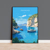 Zakynthos Travel Print, Travel Poster of Zakynthos, Greece Gift, Greek Islands Art, Zakynthos Gift, Wall Art Print