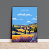 Provence Print, Travel Poster of Provence, France, Provence Gift, France Wall Art, Travel Gift NQ Media Designs