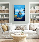 Lake Tahoe Print, Travel Poster of Lake Tahoe, Sierra Nevada Art, Lake Tahoe Gift, USA, Travel Gift NQ Media Designs