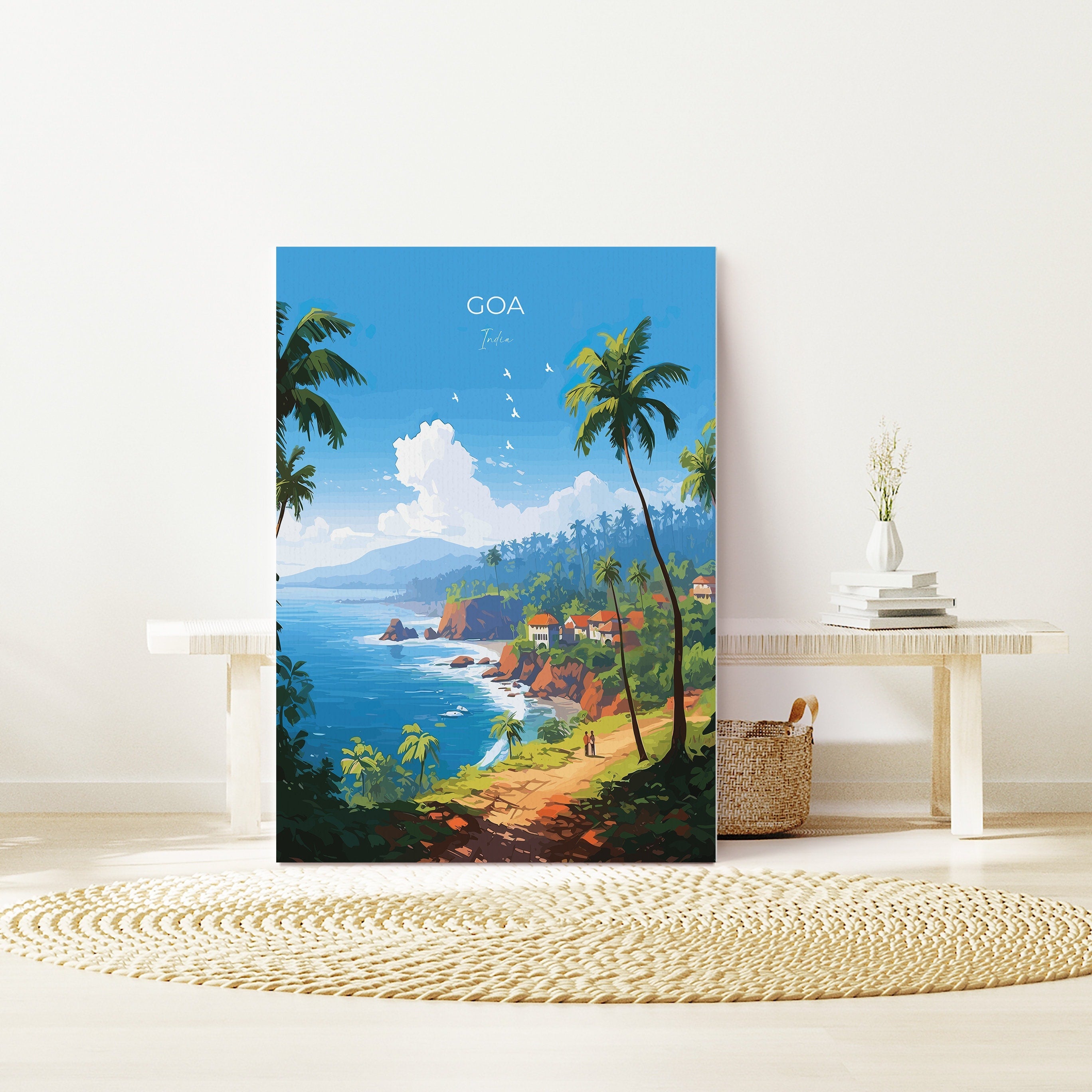 Goa Travel Print, Travel Poster of Goa, India, Goa Art, Goa Gift, India Art Gift, Wall Art Print NQ Media Designs