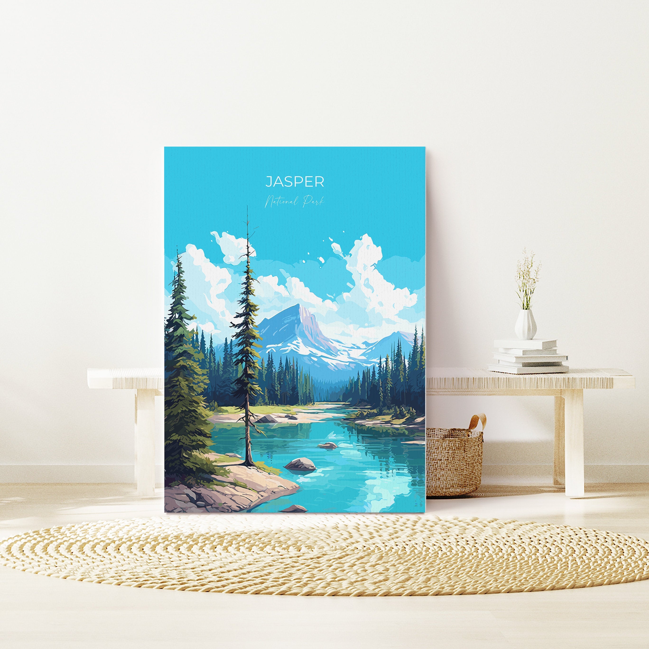 Jasper Print, Travel Poster of Jasper National Park, National Park, Jasper Gift, Canada Art Gift, Travel Gift NQ Media Designs
