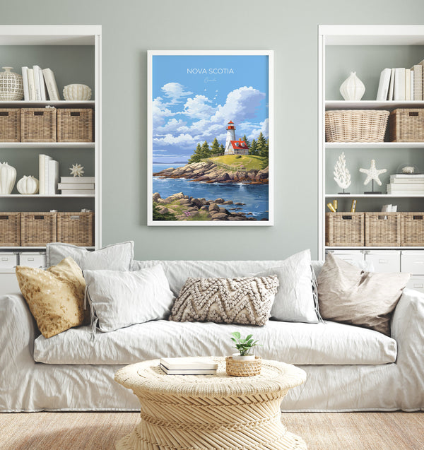 Nova Scotia Print, Travel Poster of Nova Scotia, Nova Scotia Gift, Canada Art Gift, Travel Gift