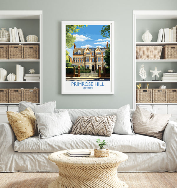 Primrose Hill Travel Print, Travel Poster of Primrose Hill , London Poster, Primrose HillGift, Primrose HillArt, London Art