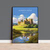 Alnwick Castle Travel Print, Travel Poster of Alnwick Castle, Northumberland Art Gift, England, Alnwick Castle Gift, Wall Art Print NQ Media Designs