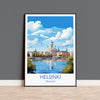Helsinki Print, Travel Poster of Helsinki, Finland, Helsinki Art Gift, Finland Gift Art, Landscape Wall Art Print