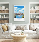 Helsinki Print, Travel Poster of Helsinki, Finland, Helsinki Art Gift, Finland Gift Art, Landscape Wall Art Print NQ Media Designs