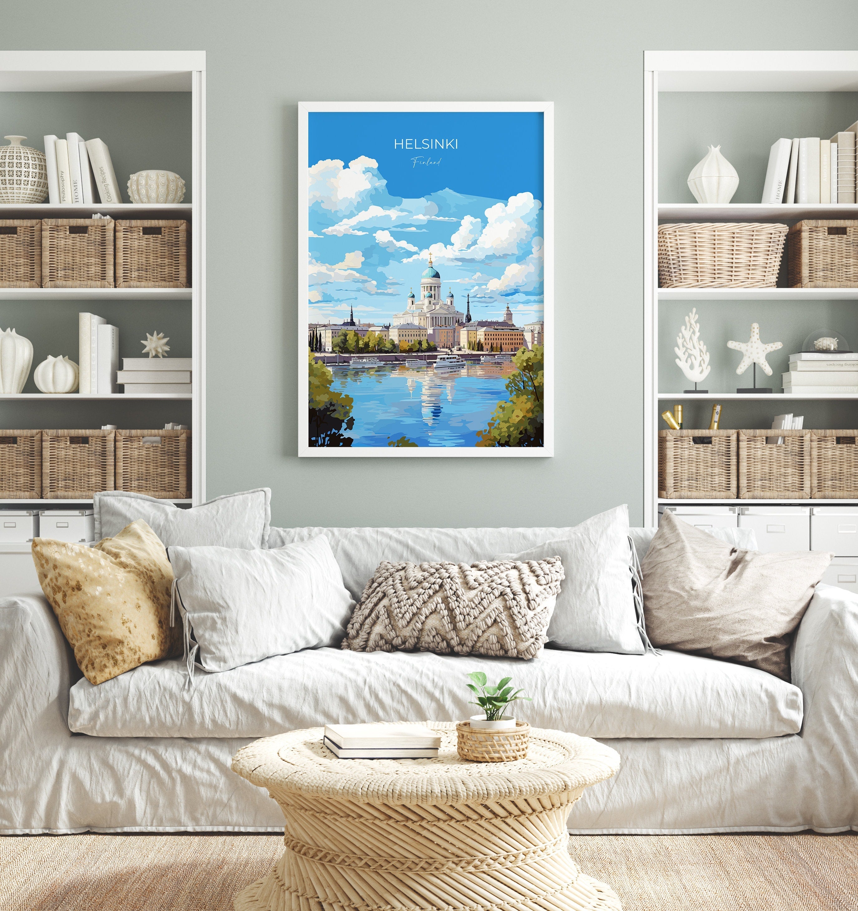Helsinki Poster, Travel Print of Helsinki, Finland, Helsinki Art Gift, Finland Gift Art, Landscape Wall Art Print NQ Media Designs