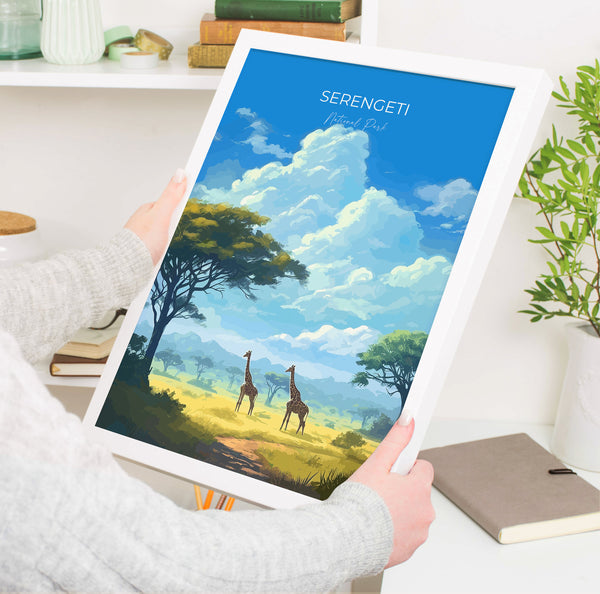 Serengeti Travel Print, Travel Poster of Serengeti, National Park, Serengeti Gift, Tanzania Art, Travel Gift