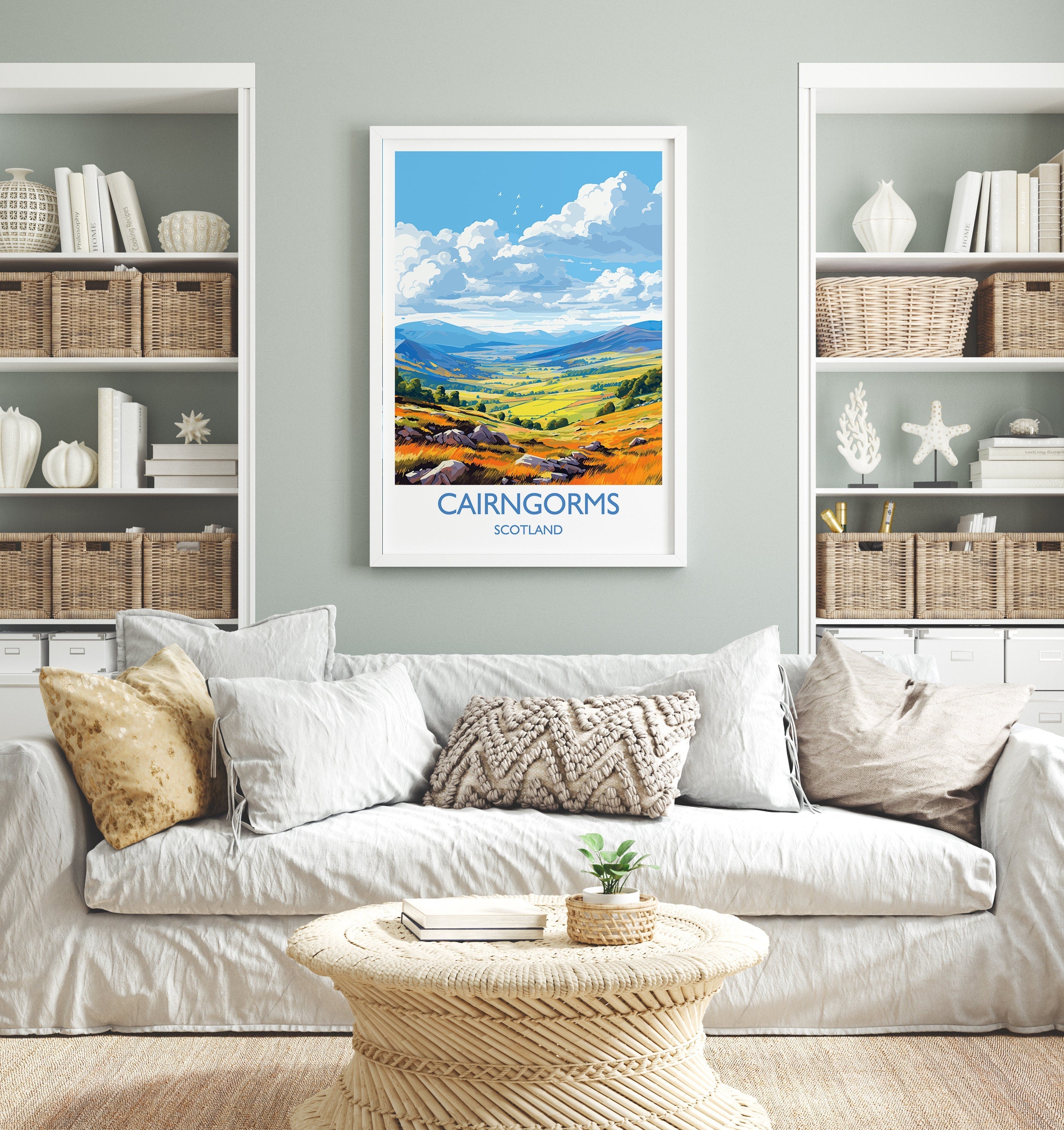 Cairngorms Travel Print, Travel Poster of Cairngorms , Scotland Gift, Cairngorms Art Gift, Scottish Highlands NQ Media Designs