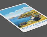 Newfoundland Poster, Travel Print of Newfoundland, Canada, Newfoundland Art Gift, Travel Gift NQ Media Designs