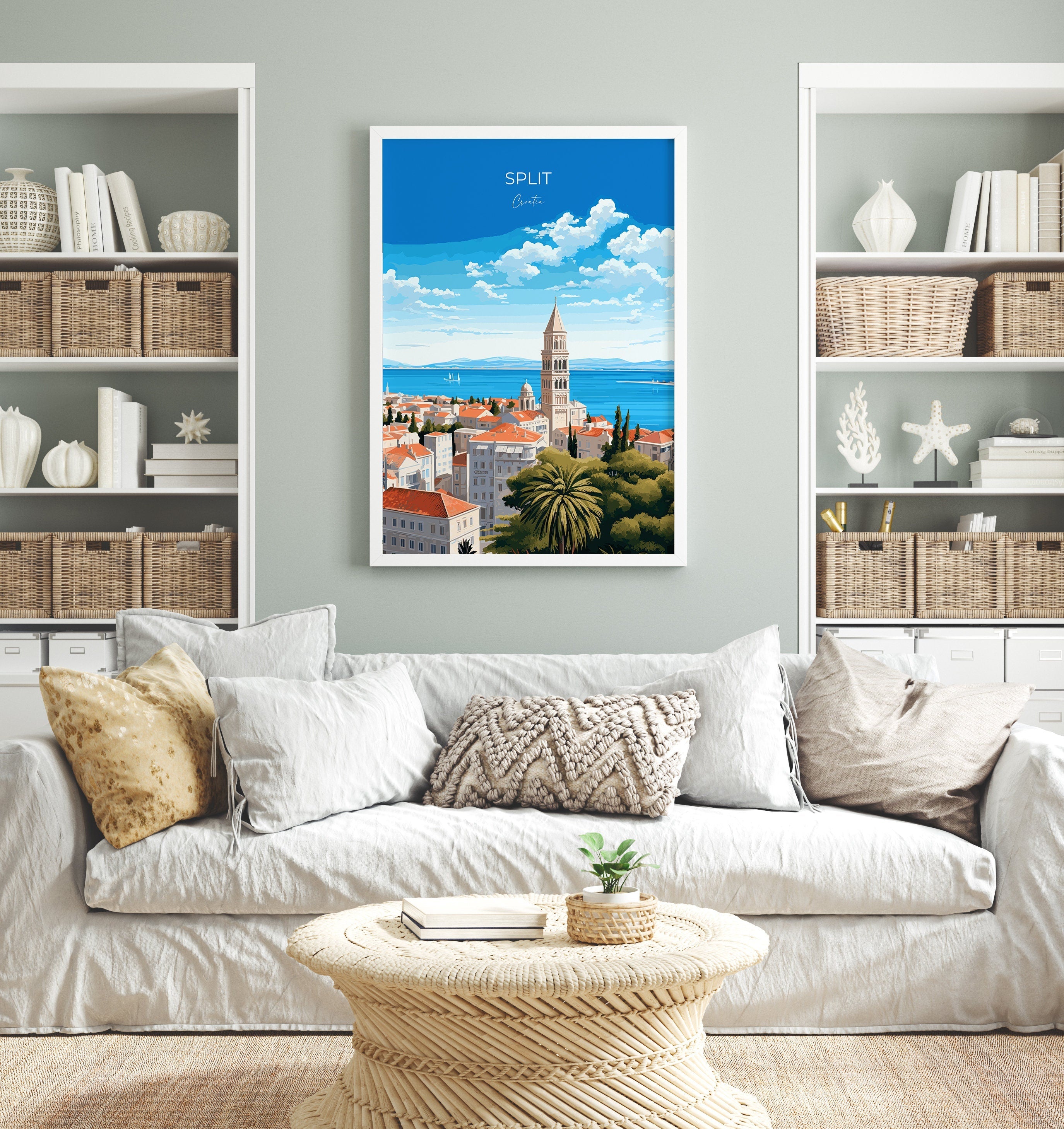 Split Travel Print, Travel Poster of Split, Croatia, Split Art Gift, Wall Art Print NQ Media Designs