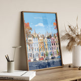 Notting Hill Travel Poster, Travel Print of Notting Hill, London Poster, Notting Hill Gift, Notting Hill Art, London Art UK Travel Gift NQ Media Designs
