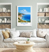 Kefalonia Travel Poster, Travel Print of Kefalonia, Greece, Kefalonia Art Gift, Wall Art Print