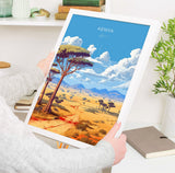Kenya Travel Print, Travel Poster of Kenya, Kenya Gift, Africa, Africa Art Gift, Wall Art Print NQ Media Designs