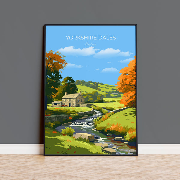 Yorkshire Dales Poster, Travel Print of Yorkshire Dales, England, Yorkshire Dales Art, Yorkshire Dales Gift, Wall Art Print