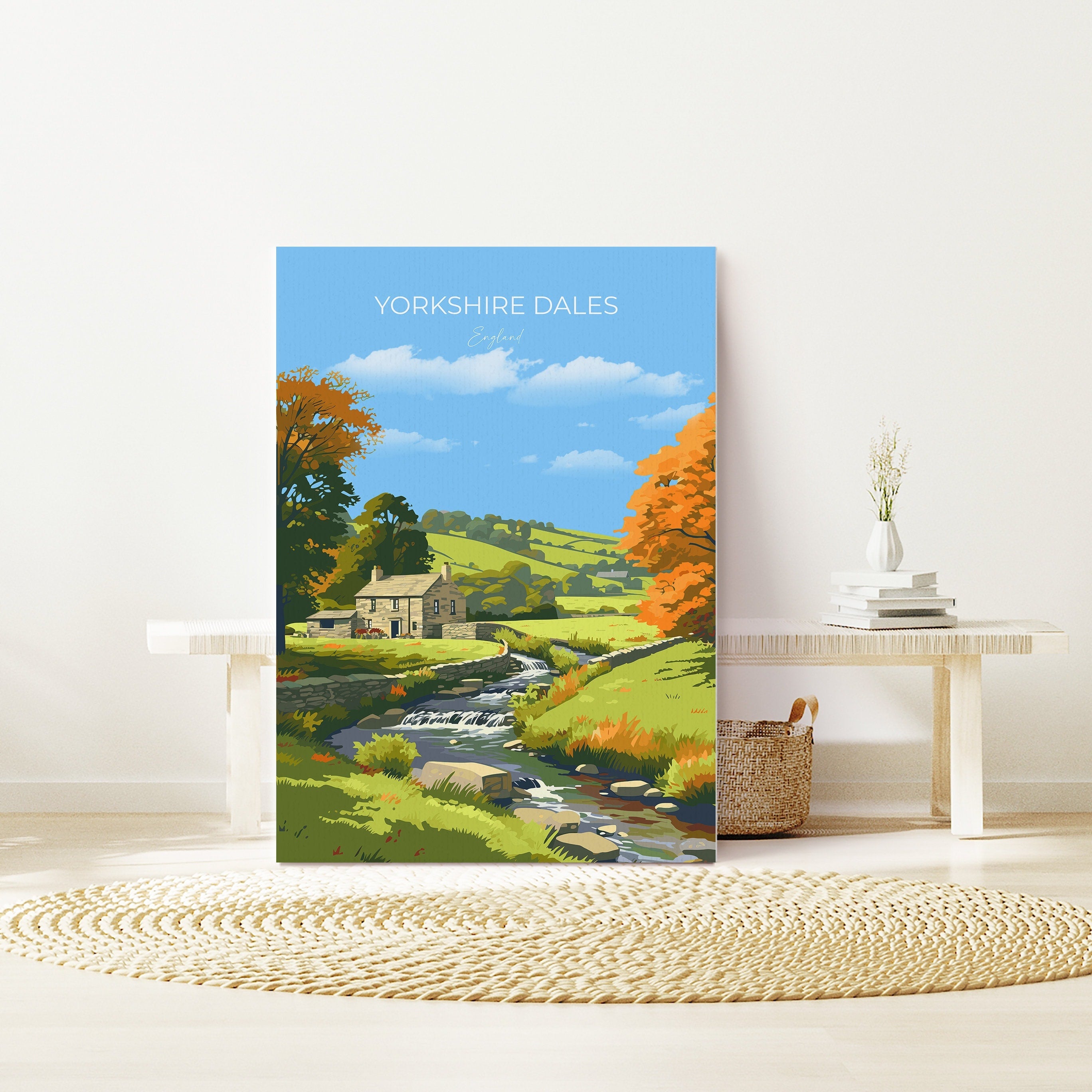 Yorkshire Dales Poster, Travel Print of Yorkshire Dales, England, Yorkshire Dales Art, Yorkshire Dales Gift, Wall Art Print NQ Media Designs