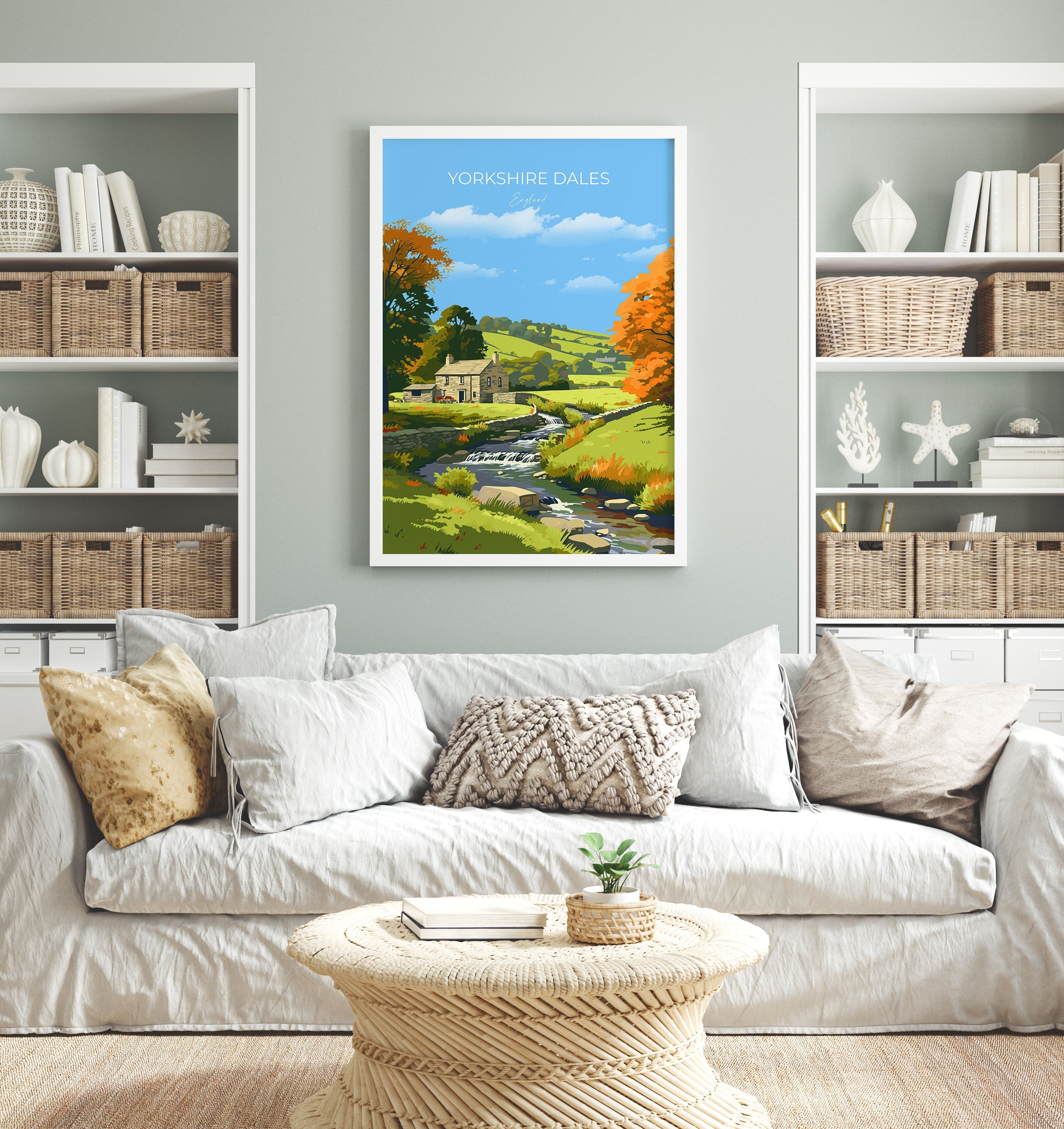 Yorkshire Dales Poster, Travel Print of Yorkshire Dales, England, Yorkshire Dales Art, Yorkshire Dales Gift, Wall Art Print NQ Media Designs