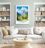 Grindelwald Travel Print, Travel Poster of Grindelwald, Grindelwald Gift, Switzerland Art Gift,Wall Art Print NQ Media Designs