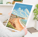 Sheringham Beach Travel Print, Travel Poster of Sheringham , Norfolk Gift, England, Norfolk Art, Sheringham Gift, Wall Art Print NQ Media Designs