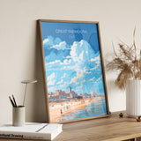Great Yarmouth Travel Print, Travel Poster of Great Yarmouth , Norfolk Gift, England, Norfolk Art, Great Yarmouth Gift, Wall Art Print NQ Media Designs