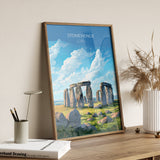 Stonehenge Travel Print, Travel Poster of Stonehenge, England, Wiltshire, Stonehenge Gift, Wall Art Print NQ Media Designs