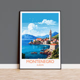 Montenegro Travel Poster, Montenegro Travel Print, Montenegro, Europe Art, Montenegro Gift, Wall Art Print NQ Media Designs