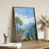 Blue Mountains Print, Travel Poster of Blue Mountains, New South Wales, Blue Mountains Gift, Australia Art Gift NQ Media Designs