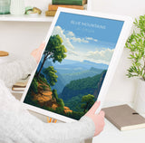 Blue Mountains Print, Travel Poster of Blue Mountains, New South Wales, Blue Mountains Gift, Australia Art Gift NQ Media Designs