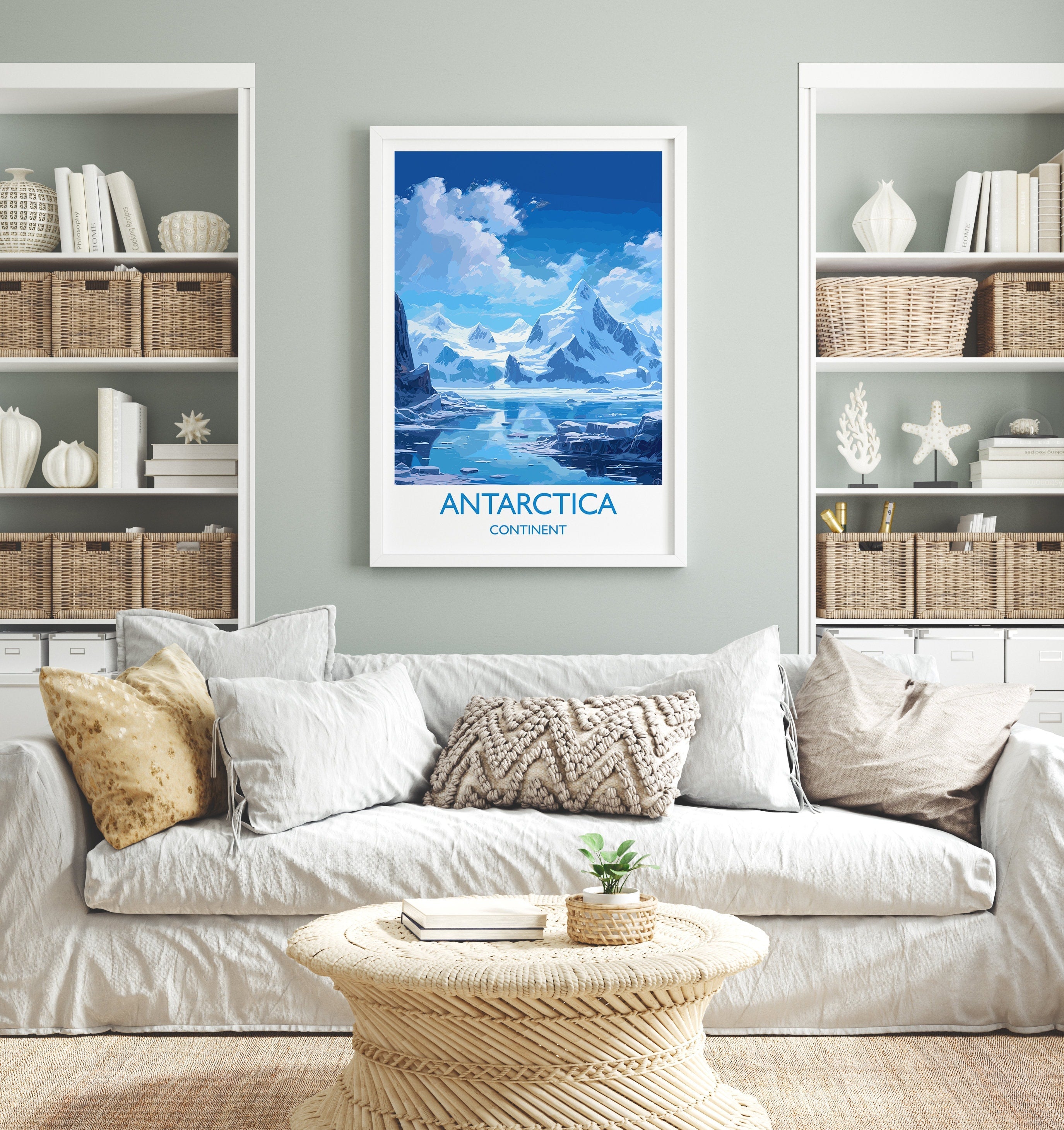 Antarctica Travel Print, Travel Poster of Antarctica, Antarctica Gift, Antarctica Art Gift,Wall Art Print NQ Media Designs