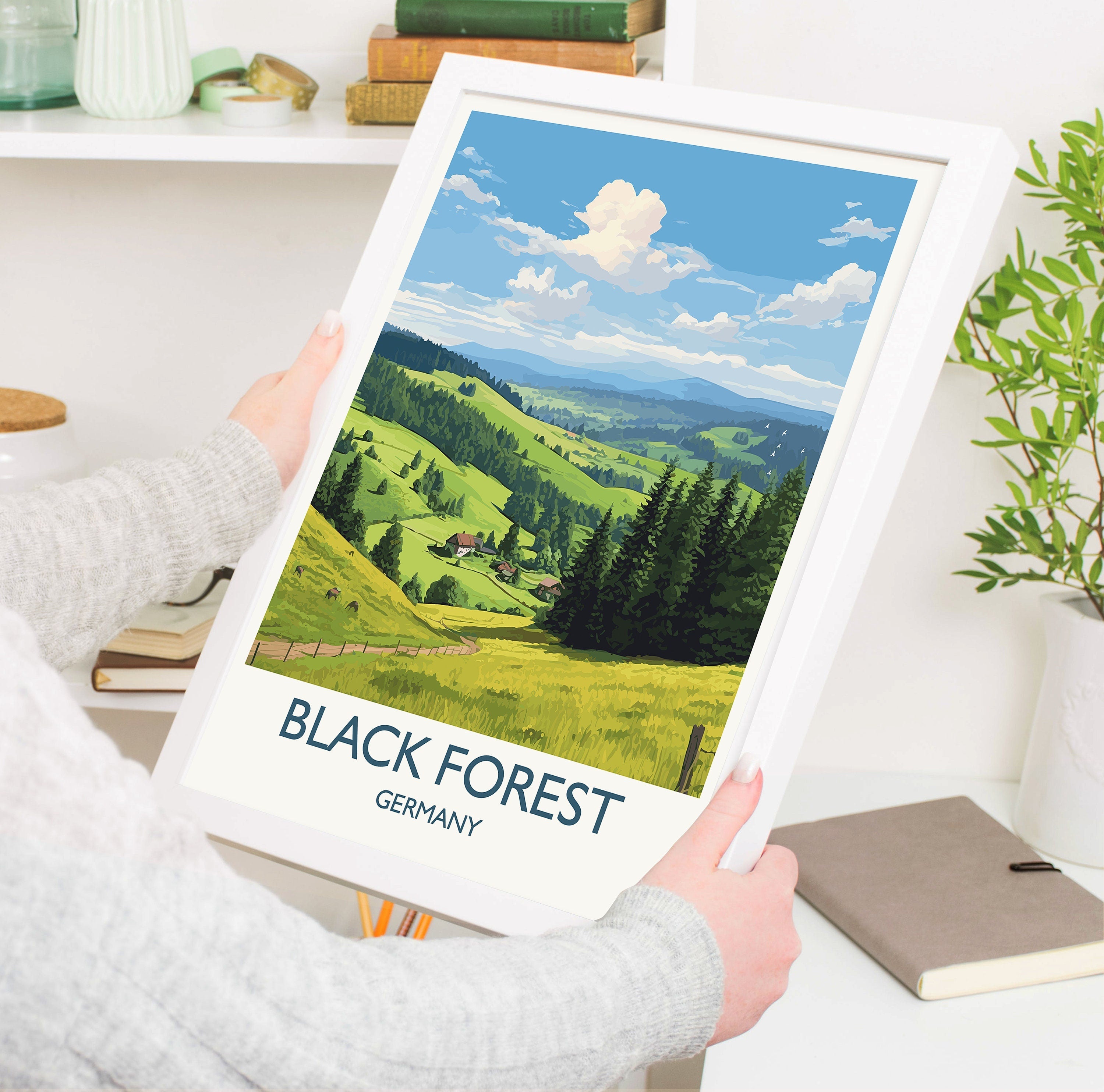 Black Forest Travel Print, Travel Poster of Black Forest , Black ForestGift,Germany Art Gift,Wall Art Print NQ Media Designs