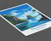 Palawan Travel Print, Travel Poster of Palawan, PalawanGift,Philippines Art Gift,Wall Art Print