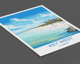 Key West Travel Print, Travel Poster of Key West , Key West Gift,Florida Art Gift,USA Wall Art Print NQ Media Designs