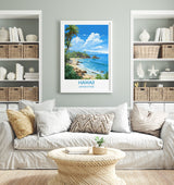 Hawaii Travel Print, Travel Poster of Hawaii, Hawaii Art Gift,USA Wall Art Print NQ Media Designs
