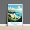 Cornwall Travel Poster, Travel Print of Cornwall, England, Cornwall Art, Cornwall Gift, Wall Art Print NQ Media Designs
