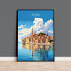 Rovinj Travel Print, Travel Poster of Rovinj, Croatia, Rovinj Art, Rovinj Gift, Wall Art Print