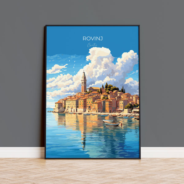 Rovinj Travel Print, Travel Poster of Rovinj, Croatia, Rovinj Art, Rovinj Gift, Wall Art Print