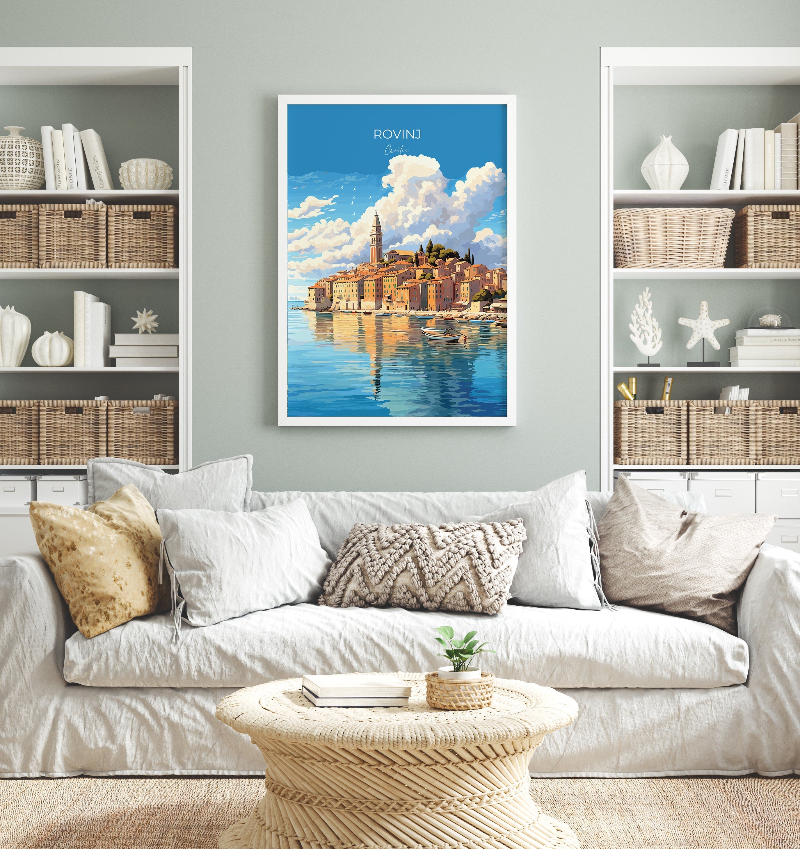 Rovinj Travel Print, Travel Poster of Rovinj, Croatia, Rovinj Art, Rovinj Gift, Wall Art Print NQ Media Designs