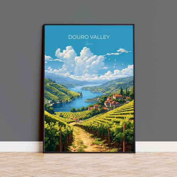 Douro Valley Print, Travel Poster of Douro Valley, Spain, Wine Region Art, Douro Valley Gift, Wall Art Print