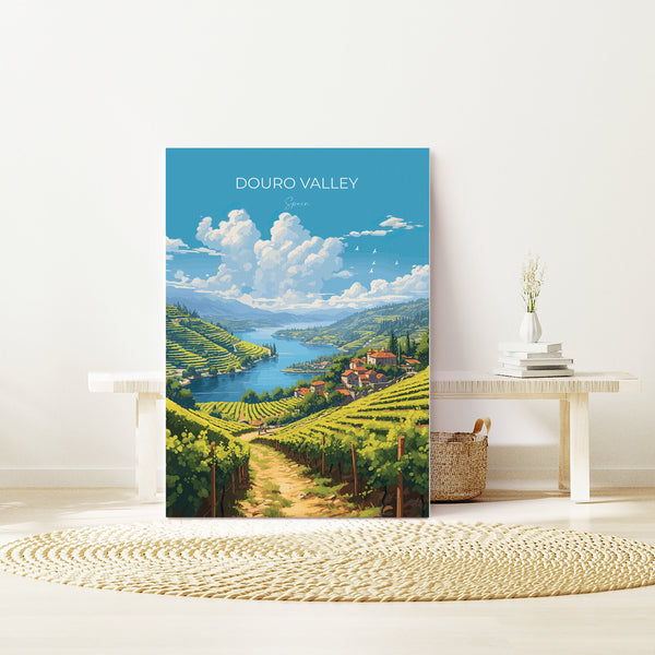 Douro Valley Print, Travel Poster of Douro Valley, Spain, Wine Region Art, Douro Valley Gift, Wall Art Print