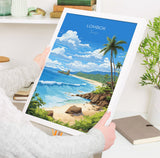 Lombok Print, Travel Poster of Lombok, Indonesia, Lombok Gift, Indonesia Art Gift, Travel Gift, Wall Art Print NQ Media Designs