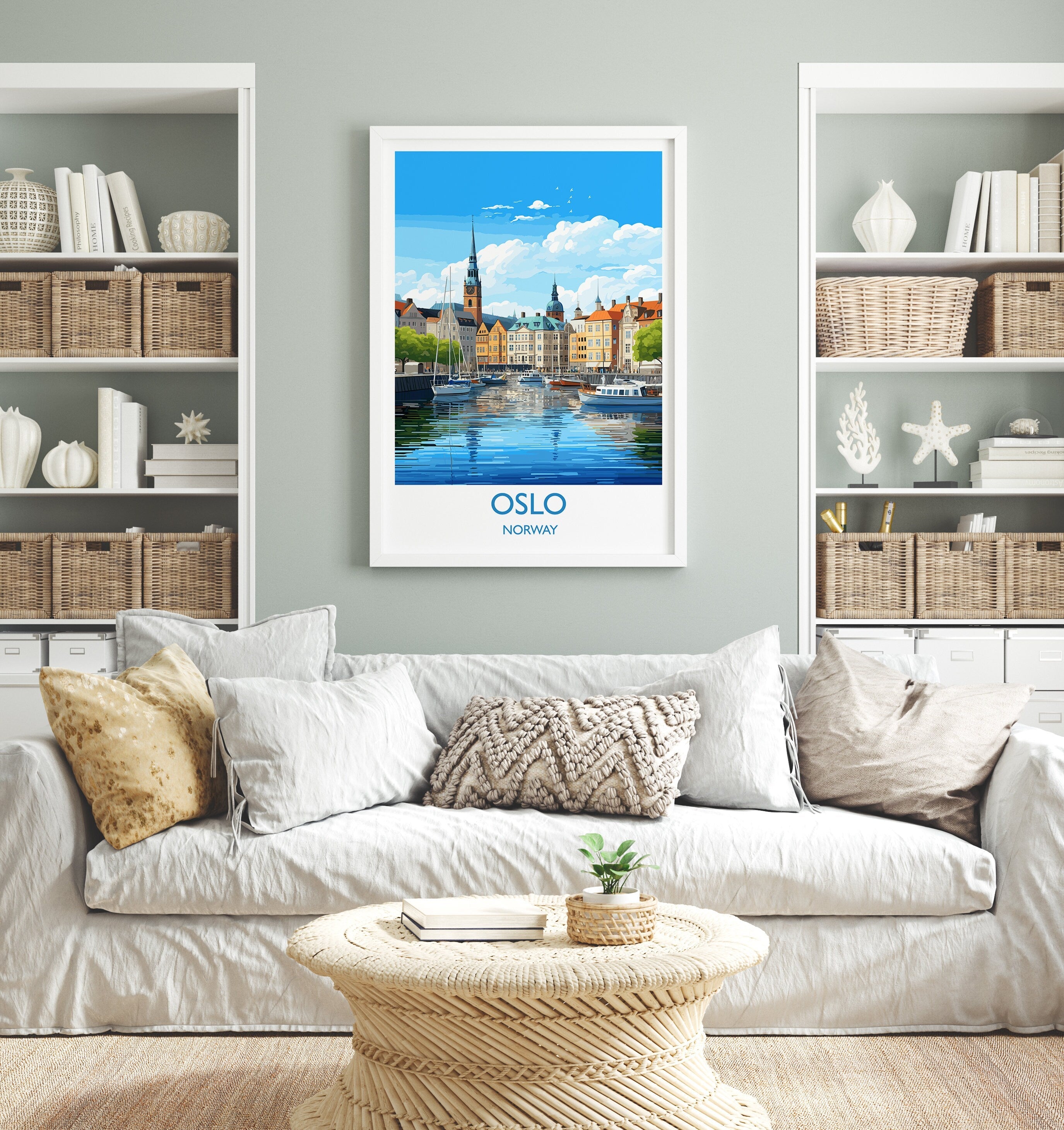 Oslo Poster, Travel Print of Oslo, Norway, Oslo Gift, Norway Wall Art, Travel Gift NQ Media Designs